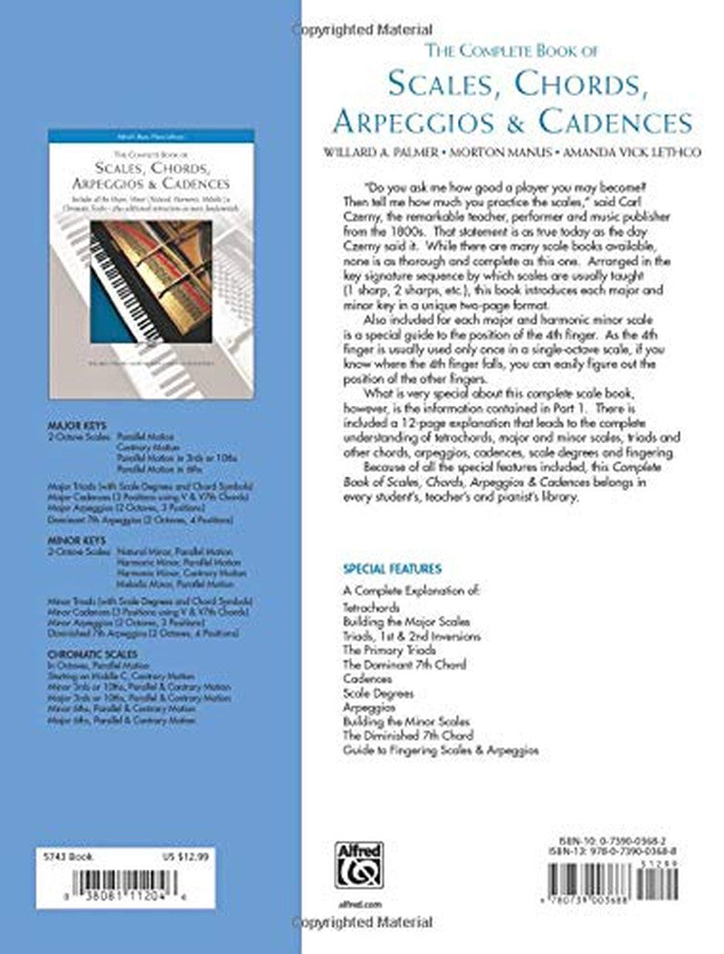 The Complete Book of Scales, Chords, Arpeggios & Cadences: Includes All the Majo