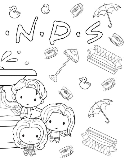 The Official Friends Coloring Book: the One with 100 Images to Color!