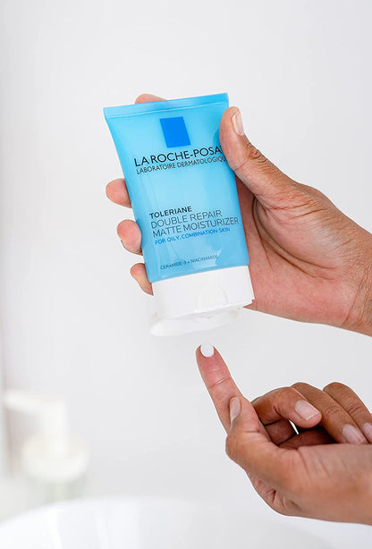 Toleriane Double Repair Matte Face Moisturizer, Daily Moisturizer for Oily Skin