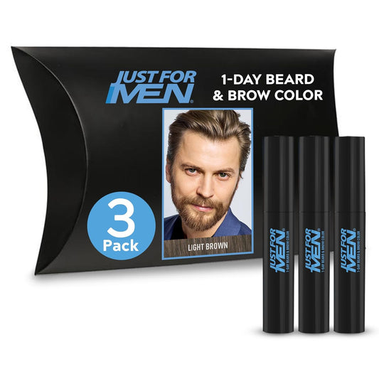 1-Day Beard & Brow Color, Temporary Color for Beard and Eyebrows, for a Fuller,