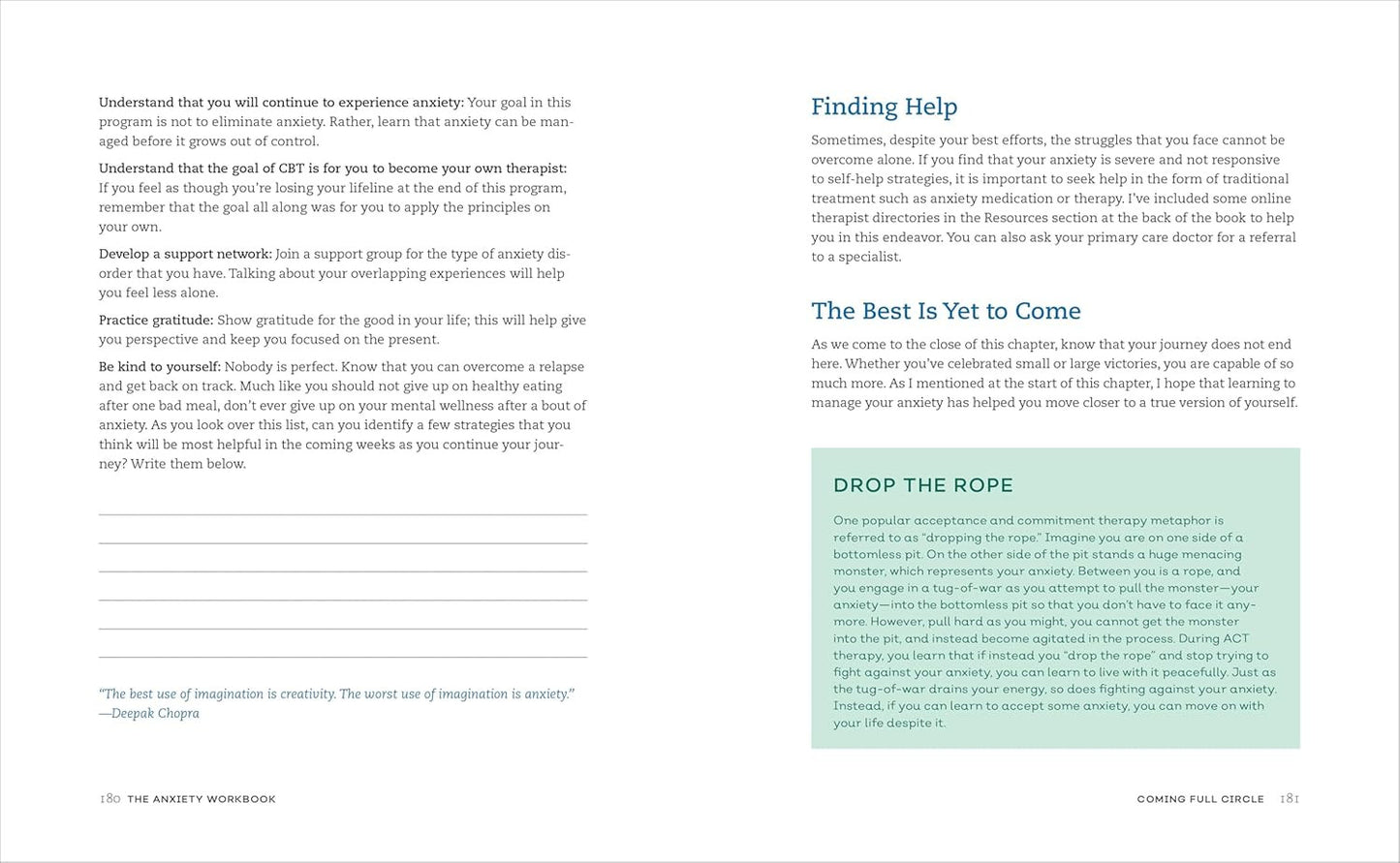 The Anxiety Workbook: a 7-Week Plan to Overcome Anxiety, Stop Worrying, and End