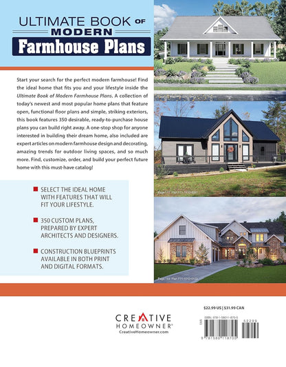 Ultimate Book of Modern Farmhouse Plans: 350 Illustrated Designs (Creative Homeo