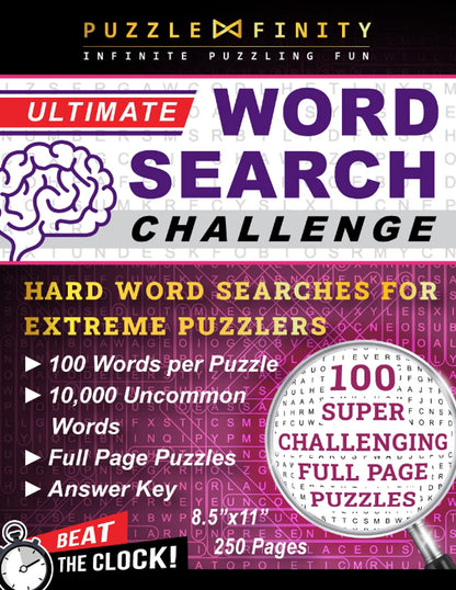 Ultimate Word Search Challenge: Hard Wordsearches for Extreme Puzzle Lovers with