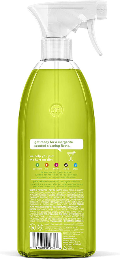 All-Purpose Cleaner Spray, Lime + Sea Salt, Plant-Based and Biodegradable Formul