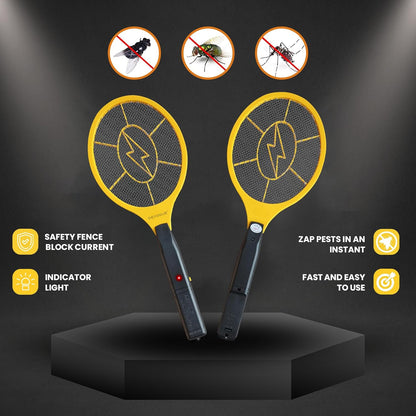 ® Electric Fly Swatter Bug Zapper Battery Operated Flies Killer Indoor & Outdoor
