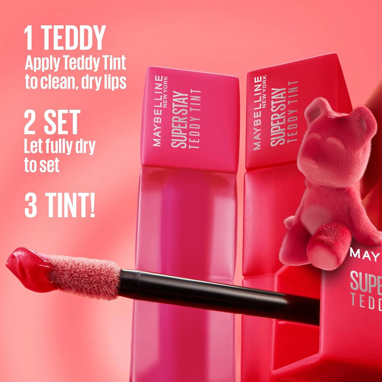 Super Stay Teddy Lip Tint, Long Lasting Matte Lipstick for up to 12HR Wear, Skin