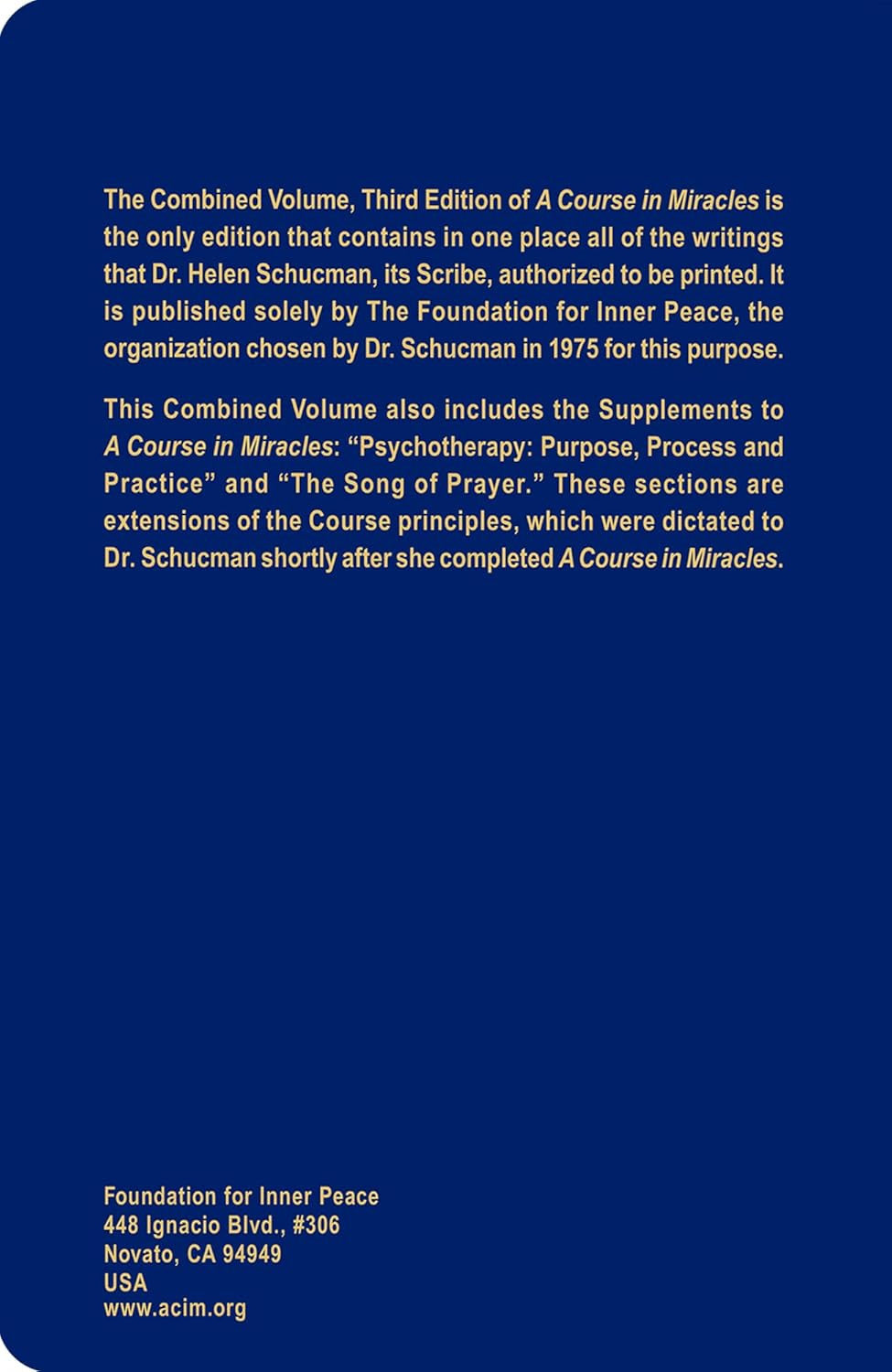 A Course in Miracles: Combined Volume Quality