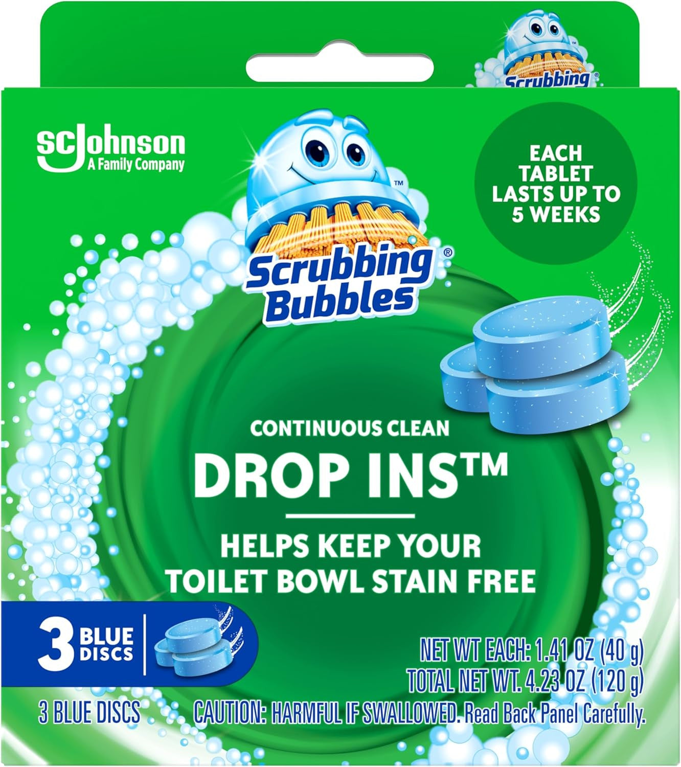 Toilet Tablets, Continuous Clean Toilet Drop Ins, Helps Keep Toilet Stain Free a