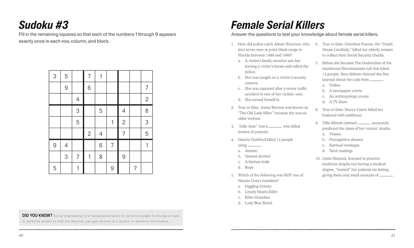 True Crime Trivia & Activity Book: Untangle the Secrets behind History'S Most Gr