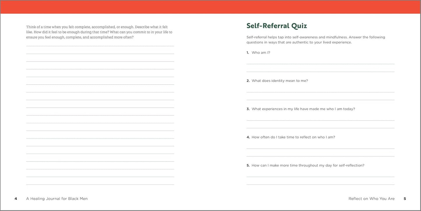 A Healing Journal for Black Men: Prompts to Help You Reflect, Grow, and Live wit