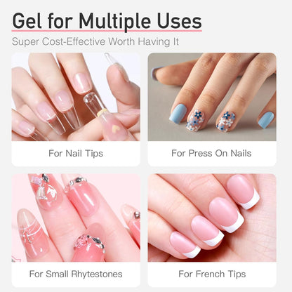 Super Strong Nail Glue 15G for Press on Nails - Quick Drying, Semi Solid, Long L