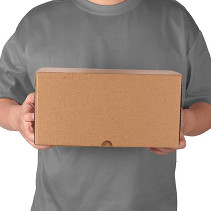 10X7X5 Shipping Boxes Set of 6, Medium Cardboard Boxes with Arch Opening, Brown