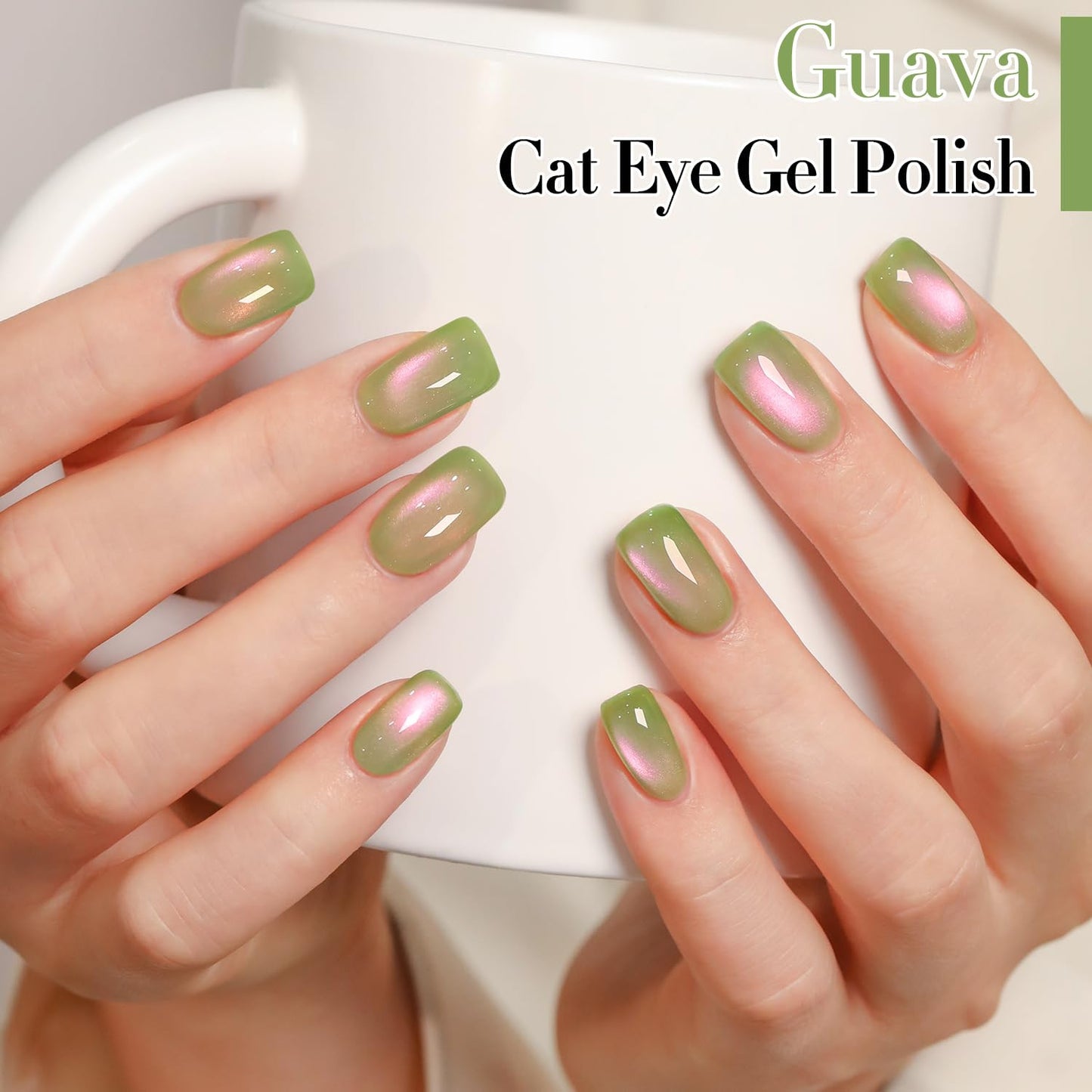 0.5 OZ Cat Eye Gel Polish with Magnet 15ML Holographic Glitter Shimmer Transluce