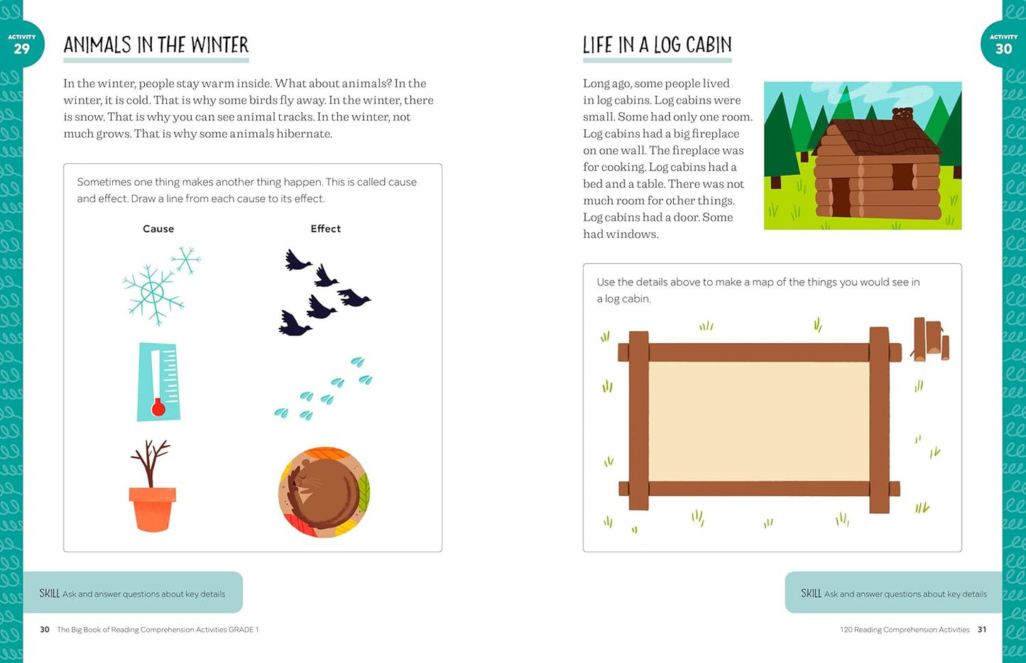 The Big Book of Reading Comprehension Activities, Grade 1: 120 Activities for Af