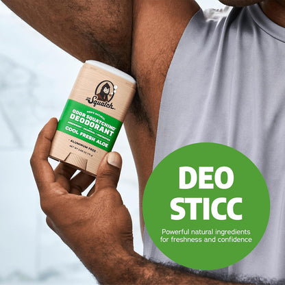 Natural Deodorant for Men - Odor-Squatching Aluminum Free - Cool Fresh Aloe (2.6