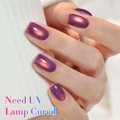 0.5 OZ Cat Eye Gel Polish with Magnet 15ML Holographic Glitter Shimmer Transluce