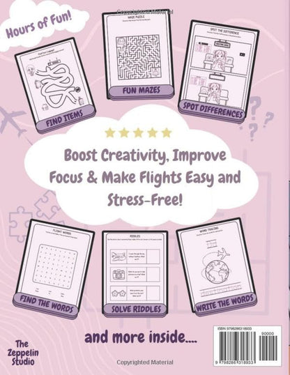 Airplane Activity Book for Girls Ages 4-8: 222+ Puzzles, Games and Brain Teasers