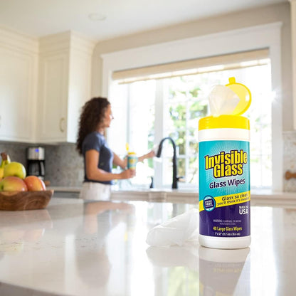 90160 Glass Cleaning Wipes Perfect for Cleaning Mirrors, Windows, and Windshield