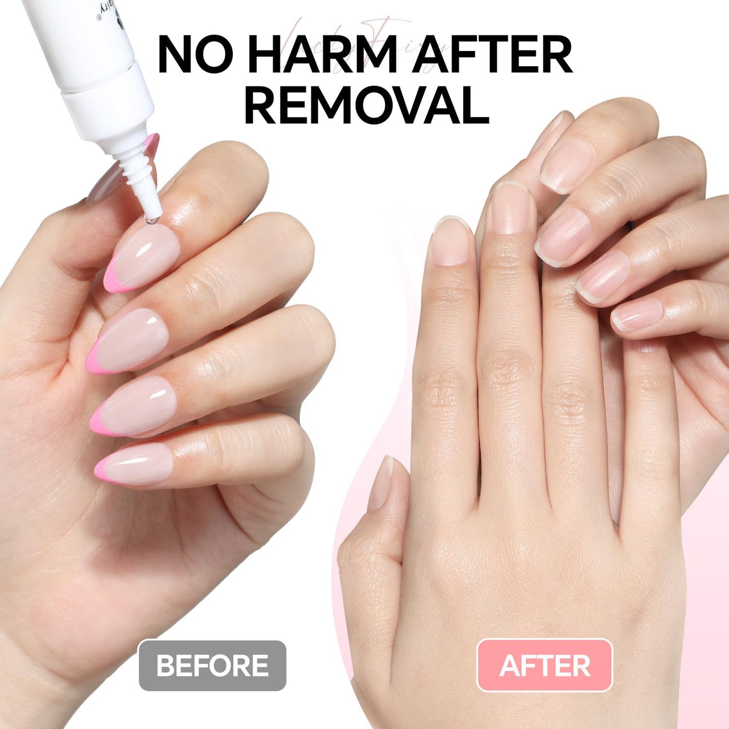 Nail Glue Remover for Press on Nails Semi Solid Nail Glue Acetone-Free, Not for