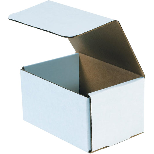 White Corrugated Cardboard Mailing Boxes, 7 X 5 X 5 Inches, Pack of 50, Crush-Pr