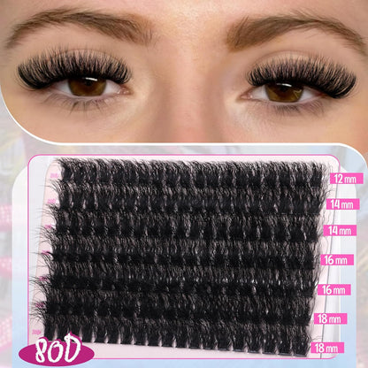 Wispy Eyelash Clusters 12-18Mm Mix 80D 100D Volume Fluffier Cluster Lashes D Cur