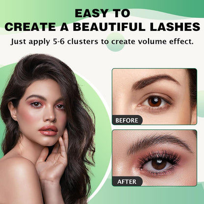 Volume Wispy Lash Extension 96Pcs Individual Lashes D Curl 14Mm Soft&Comfortable