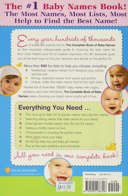The Complete Book of Baby Names: the #1 Baby Names Book with the Most Unique Bab