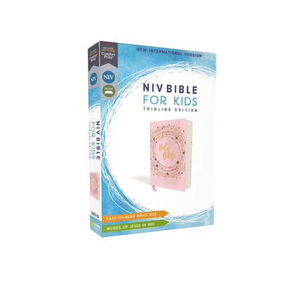 NIV, Bible for Kids, Flexcover, Pink/Gold, Red Letter, Comfort Print: Thinline E