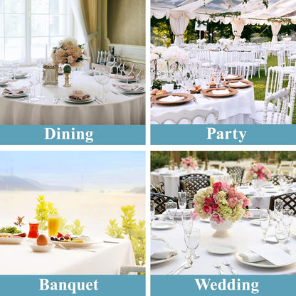 120Inch round Tablecloth Polyester Table Cloth，Stain Resistant and Wrinkle Polye