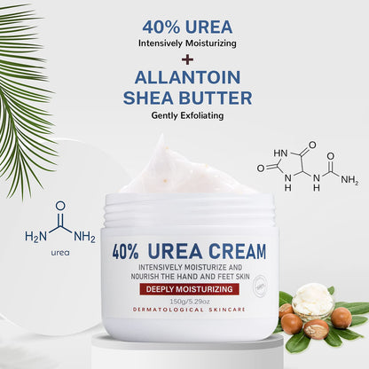 Urea Cream 40 Percent,Foot & Hand Cream for Dry Cracked,Urea Lotion for Feet Max