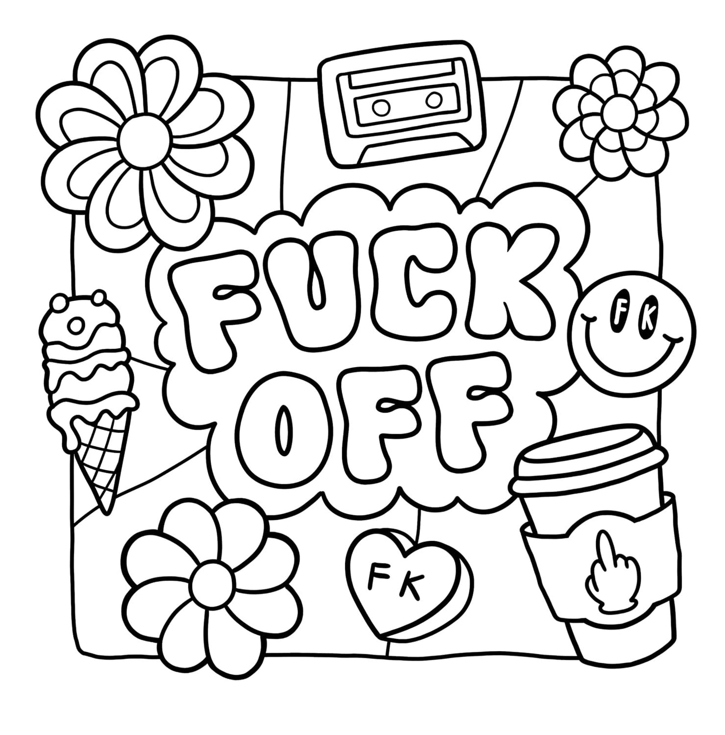 Swear Word: Bold and Easy Coloring Book for Adults Featuring Groovy & Funny Desi