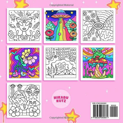 Trippy & Groovy: Psychedelic Coloring Book for Adults Featuring Mushrooms, Alien