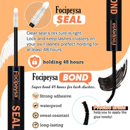 Thick Lash Extension Kit Full Volume Lash Clusters 40P Eyelash Extension Kit DIY