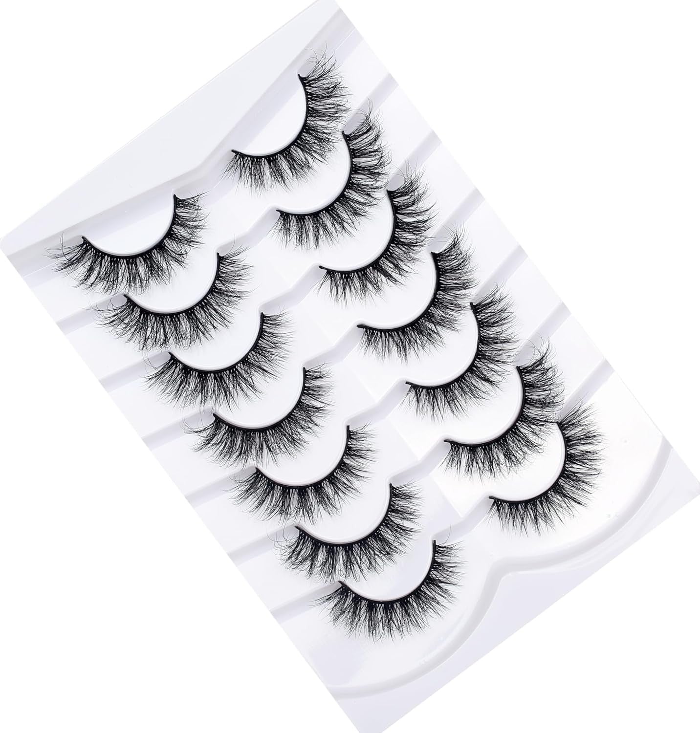 Natural False Eyelashes Cat Eye Look Wispy Clusters 8D Volume Fake Eyelashes Fau