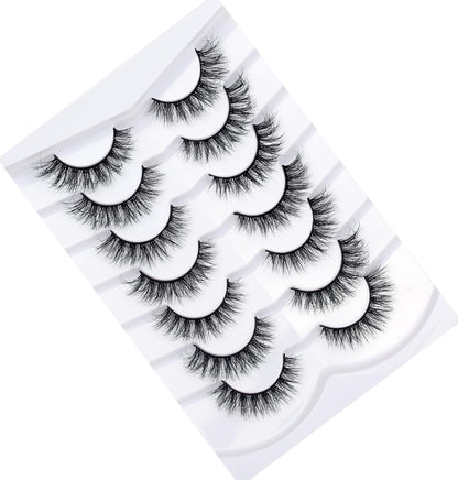 Natural False Eyelashes Cat Eye Look Wispy Clusters 8D Volume Fake Eyelashes Fau