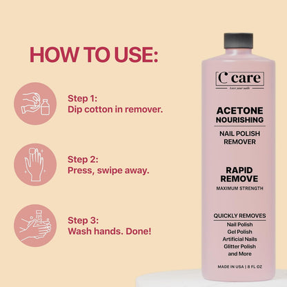 Nourishing Acetone Nail Polish Remover | Professional Quality | Rapidly Removes