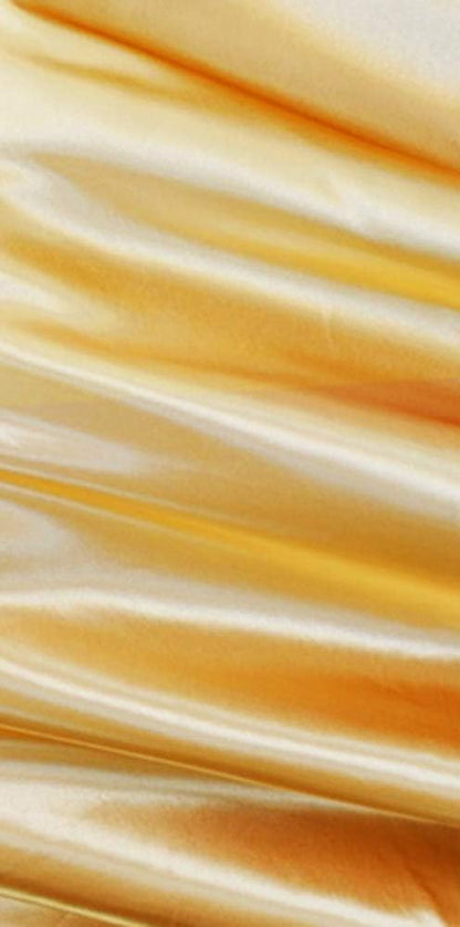 70 INCH round Silky Satin Tablecloth - Premium Fabric (Gold)