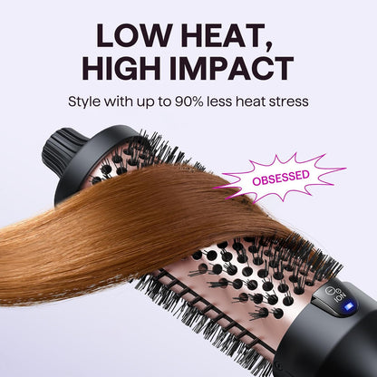 Thermal Brush, Blowout Boost 1.5 Inch Heated round Brush for Blowout Look, Negat