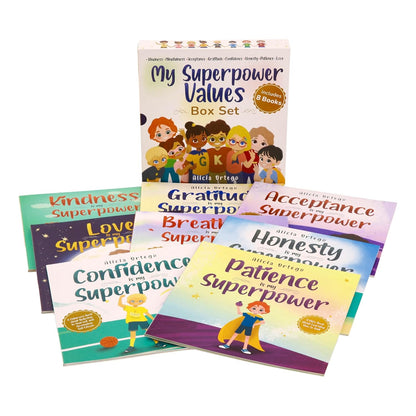 My Superpower Values 8 Book Box Set (Books 1-8: Kindness, Mindfulness, Acceptanc