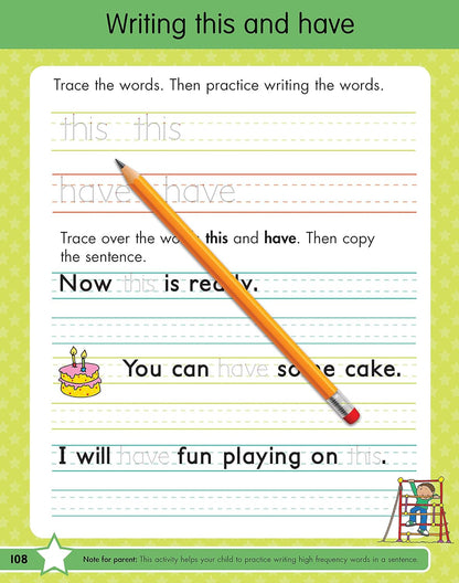 Writing Workbook for Ages 4-7 with 75+ Handwriting Activities, Pencil Control, L