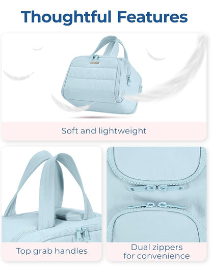 Travel Toiletry Bag, Lightweight Large Wide-Open Travel Bag for Women, Puffy Cos