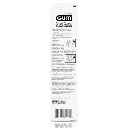 Oral Care Dental Cleaning Kit, Dental Mirror with Light, Explorer Pick, and Dent