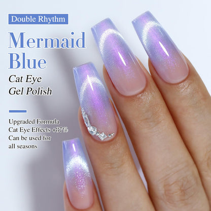 0.5 OZ Cat Eye Gel Polish with Magnet 15ML Holographic Glitter Shimmer Transluce