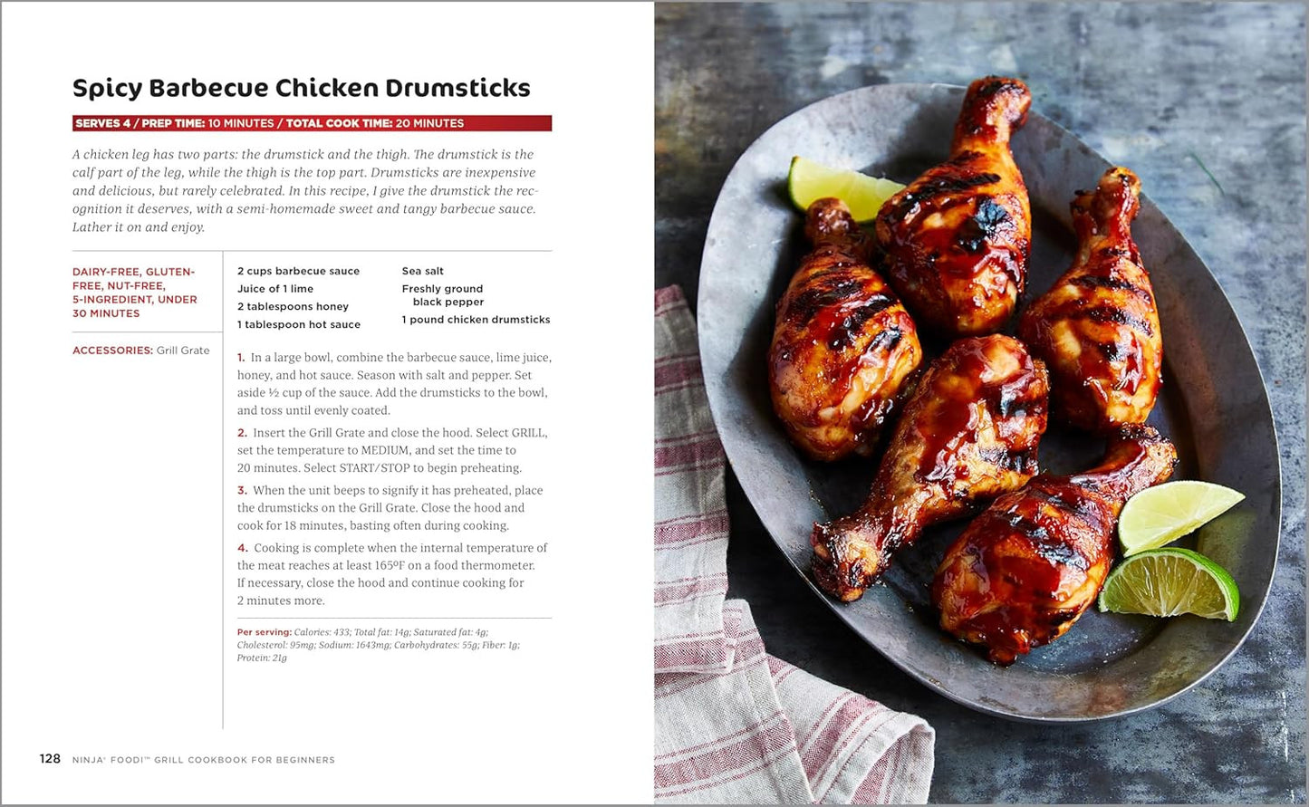 The Official Ninja Foodi Grill Cookbook for Beginners: 75 Recipes for Indoor Gri