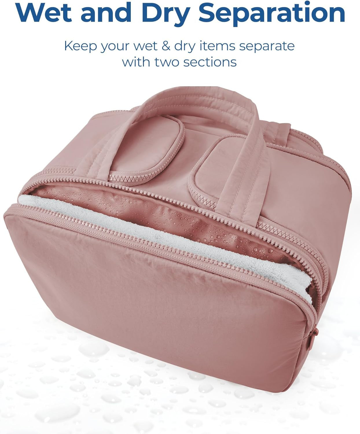 Travel Toiletry Bag, Lightweight Large Wide-Open Travel Bag for Women, Puffy Cos