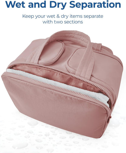 Travel Toiletry Bag, Lightweight Large Wide-Open Travel Bag for Women, Puffy Cos