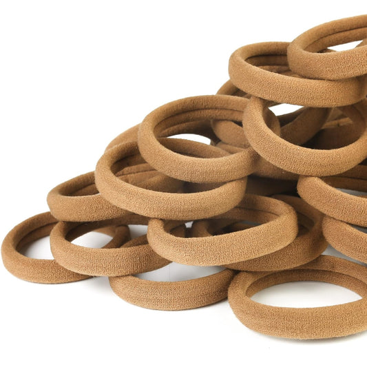50PCS Seamless Hair Ties for Women Thick Hair, Soft Pony Tails, Large Elastic Ha