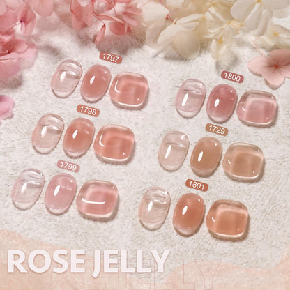 6 Colors Builder Gel Set for Nails, Milky White Pink Nude Sheer Jelly Nail Stren