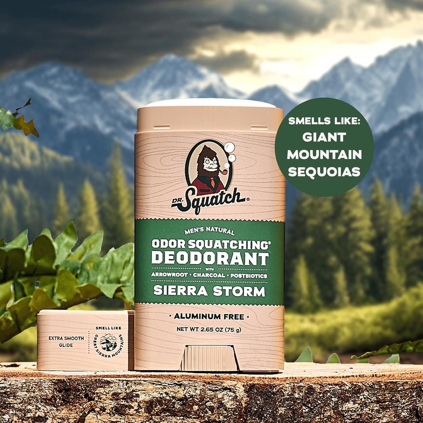 Natural Deodorant for Men - Sierra Storm – Smells like Giant Mountain Sequoias -