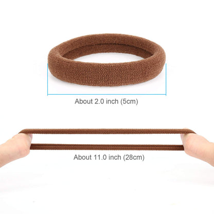50PCS Hair Ties for Women, Cotton Seamless Hair Bands, Elastic Ponytail Holders,